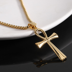 Stainless Steel <b>Cross</b> Pendant Necklace 26MM Fashion Daily Wear Gift Jewelry Geometric Design - Product Image 2