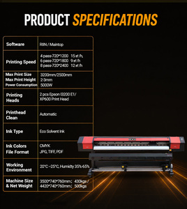 Impresora Eco Solvente Universal para Pancartas, Vinilos, Lona, Papel, con 2 Cabezales de Impresión <span class=keywords><strong>Epson</strong></span>, Impresora de Inyección de Tinta para Publicidad - Product Image 3