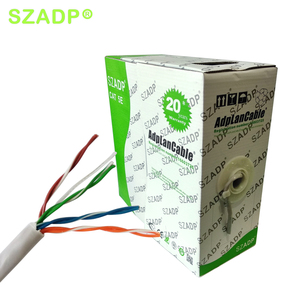 Cable <span class=keywords><strong>UTP</strong></span> CAT5/CAT6 para interiores, 4 pares, 24AWG/23AWG, CCA, cobre, 305 m, caja de color - Product Image 2