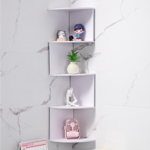 Creative Home Corner Shelf Triangular Wall Mounted 5 Layer <b>Storage</b> Rack For <b>Kitchen</b> Books Stationery Easy Installation - Product Image 4