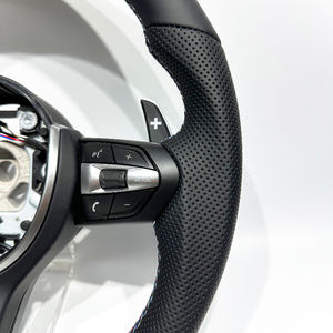 Volante Deportivo de Cuero Napa Negro de Alta Calidad para <span class=keywords><strong>BMW</strong></span> M3 M5 F10 <span class=keywords><strong>F20</strong></span> F25 F30 F36 F06 F22 F21 con Base Plana, Envío desde EE. UU. - Product Image 2