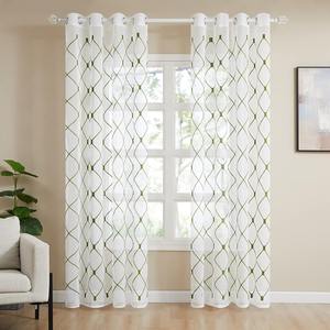 JA Personnalisable Vente en Gros Top <span class=keywords><strong>Finel</strong></span> Blanc Sheer Rideaux Brodés Diamant Oeillets Rideaux de Fenêtre pour Salon Chambre à coucher - Product Image 6