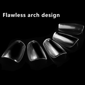 Seamless Short Ballet Soft Gel <b>Nail</b> Tips Transparent Acrylic Finger <b>Extension</b> Tips 15 Sizes - Product Image 3