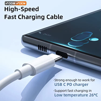 Câble mobile USB-C Type C 60W à charge rapide et transfert de données, en TPE, Câble C vers C pour Smartphone, Ordinateur Portable, Tablette, Vente en Gros, OEM Disponible