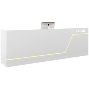 Mostradores de recepción extensibles de madera maciza modernos para hoteles, gimnasios, supermercados, salas de billar y estudios de deportes electrónicos - Product Image 5