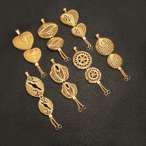 Pendentif carré personnalisé Jxx, plaqué or 24K/18K, bijoux de mode pour mariage avec zircon, principalement en laiton, pour enfants - Product Image 1