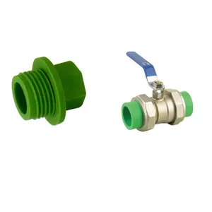 Water Pipe Plug Plumbing Materials PPR thread pipe end plug female thread socket\/coupling