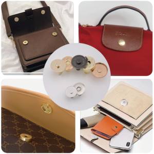 QingHe 16x2mm Antique Brass Stud <strong>Button</strong> Strong Fastener Clasps <strong>Metal</strong> <strong>Button</strong> Magnetic <strong>Button</strong> for Crafts, Purse, Bags and Clothes - Product Image 5