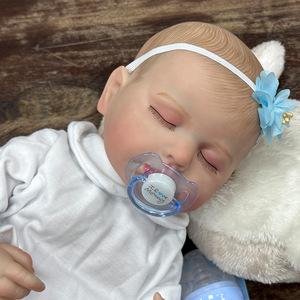 ตุ๊กตาเด็กผู้ชาย <span class=keywords><strong>LouLou</strong></span> Reborn ขนาด 50 ซม. ทำจากไวนิล ดีไซน์ตาปิด วัสดุนุ่ม ช่วยให้หลับสบาย สไตล์ตัวละครเพื่อนคู่ใจ - Product Image 1