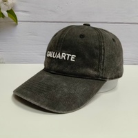 Gorra de Béisbol Vintage de 6 Paneles de Algodón Lavado, Visera Curva, Correa Ajustable, Diseño Unisex, Perfil Bajo, Bordado 3D Personalizado - Fábrica
