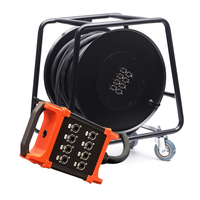 Câble réseau Ethernet blindé Cat6 professionnel 4, 6 ou 8 canaux RJ45 en boîte/tambour pour affichage extérieur, fibre optique et microphone