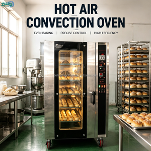 <span class=keywords><strong>Four</strong></span> à air chaud à convection vapeur ZL 8E/ZL 8G, 8 plateaux, <span class=keywords><strong>four</strong></span> de boulangerie commercial électrique/gaz en acier inoxydable automatique pour pain et pâtisserie - Product Image 1