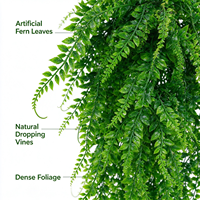 Décoration murale en feuilles persanes artificielles, rotin, décoration intérieure, feuilles artificielles, plantes artificielles, verdure, décoration, plantes aquatiques en plastique