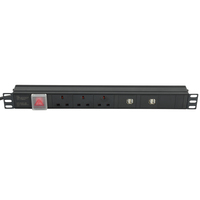 PDU 1U 19 pouces pour montage en rack, unité de distribution d'alimentation avec prises UK et chargeur USB pour armoire de serveur et centre de données