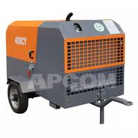 Compresseur d'air à vis à moteur diesel portable APCOM 7bar 4.5m3/min 37kw