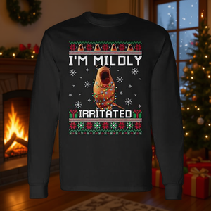 T-shirt à manches longues avec motif de Noël « I'm Mildly Irritated Marcus The Worm » - Product Image 3