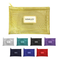 Trousse de Maquillage Rose Personnalisée en Maille avec Fermeture Éclair, Trousse à Crayons, Pochette de Maquillage en Filet, Sac de Maquillage Professionnel avec Fermeture Éclair en Silicone