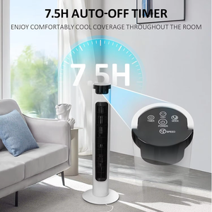 Ventilador de torre eléctrica de 32 \ ", ventilador de aire acondicionado de pedestal sin aspas silencioso, caja de soplador de aire de plástico con Control remoto - Product Image 4