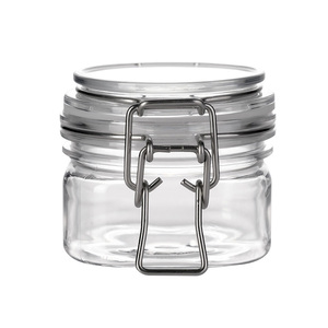 High Quality PET <b>Square</b> Storage Jar BPA Free Airtight Tea Salt Spice <b>Container</b> with Bail Seal - Product Image 1