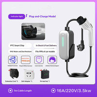 Nouvelle station de charge portable pour véhicule électrique embarquée 32A 3,5KW, compatible BYD Tesla, à onde sinusoïdale pure, pour la maison
