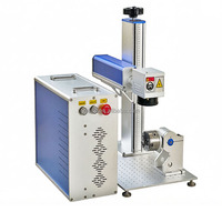 Mesin Penanda Serat Jpt 100w 2.5D Mopa M7 dengan Chuck Rotary D80 Sumber Laser Serat YDFLP-E2-100-M7-M-R