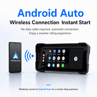 Lecteur multimédia portable pour moto BQCC 6,86'' avec écran tactile IPS, CarPlay sans fil, Android Auto, Mirrorlink, autoradio intelligent, affichage GPS, navigation