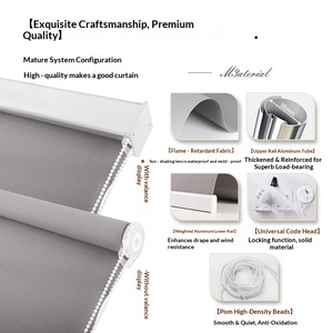 Tende a Rullo per Ufficio Ignifughe in Fibra di Poliestere + PVC Moderne e Semplici Oscuranti Parasole a Trazione - Product Image 2