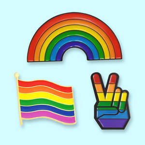 Factory Directly Sale Pride LGBT <strong>Lesbian</strong> Gay Metal Soft Enamel Pins Badges Diversity Symbol Sign Brooch Flag Lapel Pin rainbow - Product Image 1