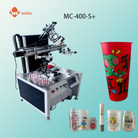 Nueva Impresora de Pantalla Rotativa Semiautomática Multicolor Programable de Alta Velocidad Meichao para Botellas, Papel, Vasos de Plástico, Tubos y Tarjetas