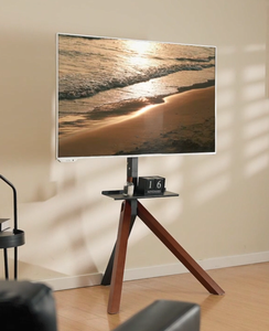 <span class=keywords><strong>Support</strong></span> de téléviseur tré<span class=keywords><strong>pied</strong></span> pour écrans de 32 à 65 pouces jusqu'à 88 lb Chevalet réglable en hauteur <span class=keywords><strong>Support</strong></span> de téléviseur avec pieds en bois - Product Image 2