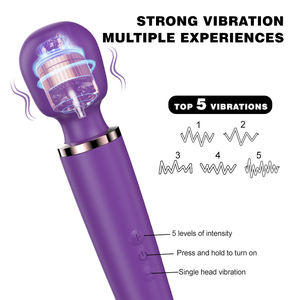 Masajeador de Silicona de Doble Cabezal con Función Musical, Recargable por USB, Alivio para Espalda/Cuerpo, Potentes Motores Dobles - Product Image 3