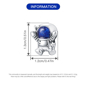 Popular white brass astronaut <b>beaded</b> <b>bracelet</b>, a niche and versatile DIY accessory for women - Product Image 3