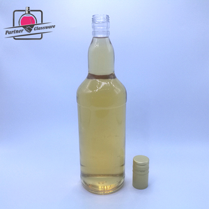 Bouteille de vin en verre transparente ronde de 1000 ml 100 cl pour la <span class=keywords><strong>vodka</strong></span> avec bouchon à vis - Product Image 1