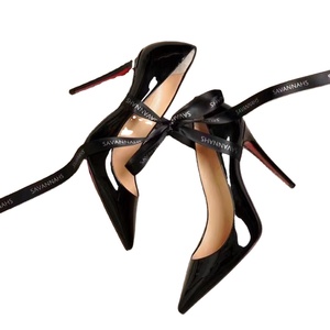 CL Luxury Designer Customized 120 Pointed Classic Shoes Black Ladies Elegant <b>Red</b> Bottom Dress Shoes High <b>Heels</b> Thick soled Shoes - Product Image 1