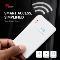 Kartu Pelacak Lokasi Pintar NFC Kontrol Akses Jarak Jauh BLE 5.3 NRF52 13.56MHz PVC Tahan Air IP67 1.3mm Ultra-Tipis 2 Tahun