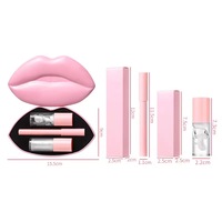 Crayon à lèvres imperméable longue durée avec logo personnalisé, vegan, lisse, haute pigmentation, rose brun, 2 en 1, rouge à lèvres et crayon à lèvres