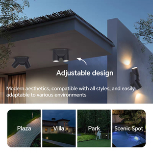 Projecteur mural LED extérieur étanche IP65 pour façade, jardin, maison, profil en aluminium blanc, <span class=keywords><strong>luminaire</strong></span> - Product Image 6