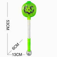 Baguette lumineuse LED citrouille d'Halloween, bâton lumineux clignotant, jouet baguette magique pour la décoration de fête d'enfants, couleurs assorties