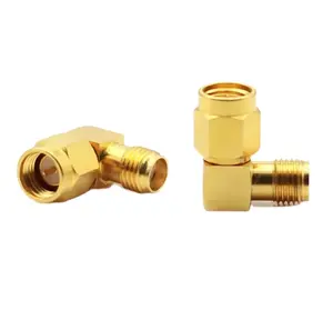 Yonghao Right Angle 90 Degree SMA Male to SMA Female connectors Adapter Kit SMA Male to Female Coaxial Connector RP Adapter