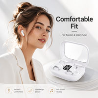 Audífonos Q10 2 en 1 5.4 Inalámbricos con Clip, Semi-in-ear, Pantalla LED de Energía, 30H de Reproducción, Deportivos, con ANC Táctil 5.4