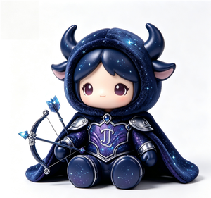 Figurine OEM personnalisée <span class=keywords><strong>Sagittaire</strong></span> Zodiaque Magie Étoilée en PVC ABS avec peluche douce et moelleuse, boîte mystère de collection Constellation, jouet artistique - Product Image 2
