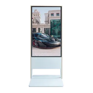 Layar Sentuh Kios 55 Inci Video Dalam Ruangan Lcd Pemutar Iklan Kios Vertikal Totem Digital Layar Sentuh Tampilan Papan Nama