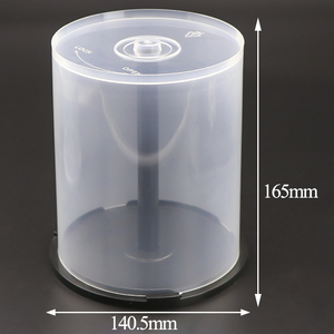 SUNSHING Empty CD/DVD Cake Box Spindle CD <b>Plastic</b> Cake Box Holds 10 25 50 100 <b>Disc</b> Clear Blank Media Storage with Black Base - Product Image 5