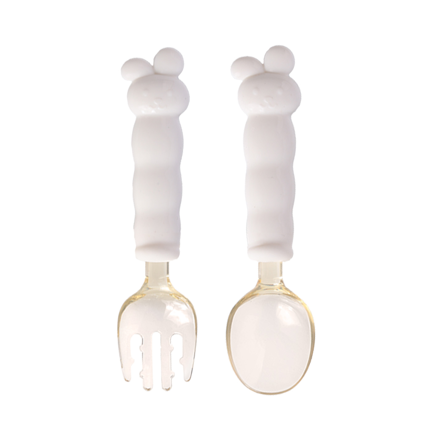 Hersteller BPA-freies Cartoon-Tier PPSU Gabel-Löffel-Set mit Silikongriff, Hochwertig, Umweltfreundlich, Soft-Touch für Babys 0-12 Monate****^^^^ https://www.siboasi.com