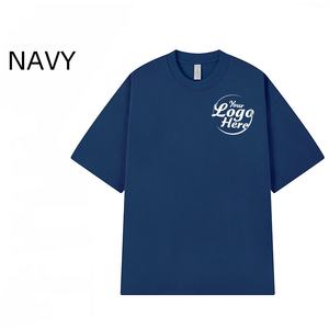 Camiseta transpirable de algodón peinado de alta calidad de 230G, Camiseta holgada con estampado bordado y logotipo personalizable - Product Image 4