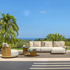 Outdoor <b>Rattan</b> <b>Sofa</b> Combination Resort Homestay Courtyard Garden Leisure Furniture Sun Room Outdoor Terrace <b>Rattan</b> Chair - Product Image 1