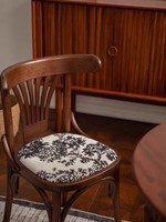 Chaise de salle à manger en bois massif de style antique nordique rétro avec dossier en tissu, chaise de restaurant, chaise de bureau à domicile, chaise de cave à vin