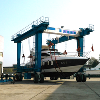 YAOU Mobile Bateau Palan Portique Grue Marine Voyage Ascenseur pour Bateau 100 Tonnes
