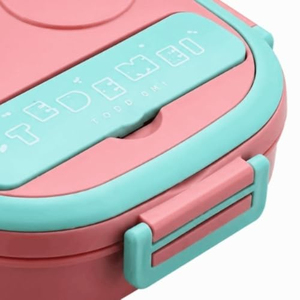 Boîte à bento carrée en plastique portable pour enfants et bébés – Contenant repas mignon - Product Image 5