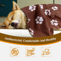 Couverture douce et chaude pour animaux de compagnie, couverture pour animaux de compagnie avec de jolies empreintes de pattes, couverture pour chiot et chat, durable et lavable, plusieurs couleurs